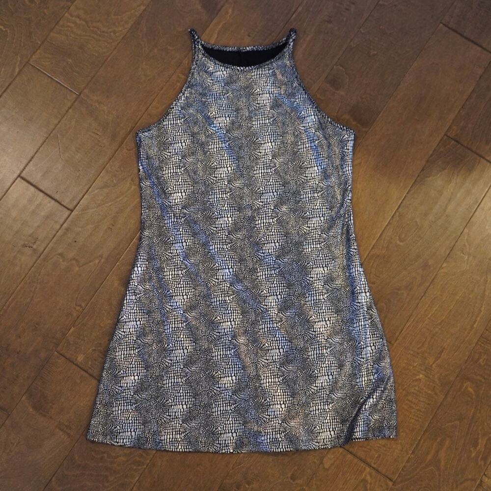 90's Finesse Vintage Sleeveless Mini Dress Gray Womens Size Medium
